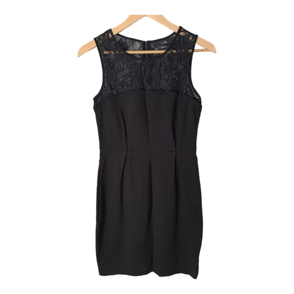 FOREVER 21 Black Lace‎ Sleeveless Sheath Dress Women’s M Knee Length Cocktail